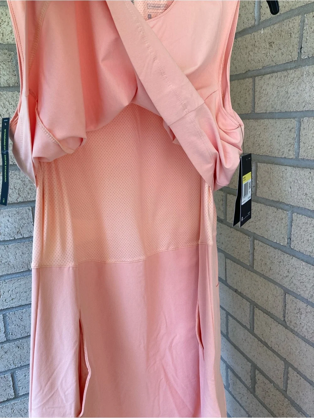 Nike Peach Orange Golf Tennis Dress Sport Sleeveless Tank Dress with Pockets